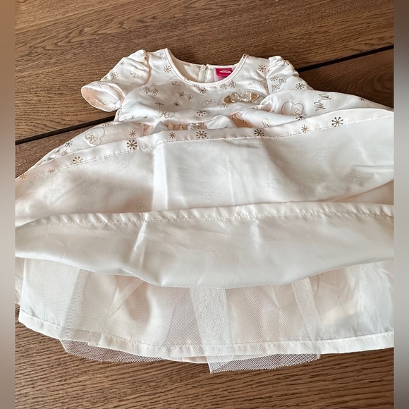 Disney Cream and Gold Formal Kids Dress size 2T - Picture 10 of 16